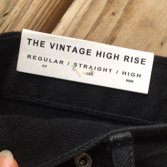 👖Zara Black High Rise w/ Fur Cuff Jeans 👖 - Picture 4 of 9